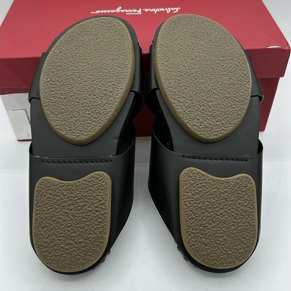 Salvatore Ferragamo Sander Black Leather Slide Sandal Men’s Size 7 NIB Salvatore Ferragamo Sander Black Leather Slide Sandal Men main image 4